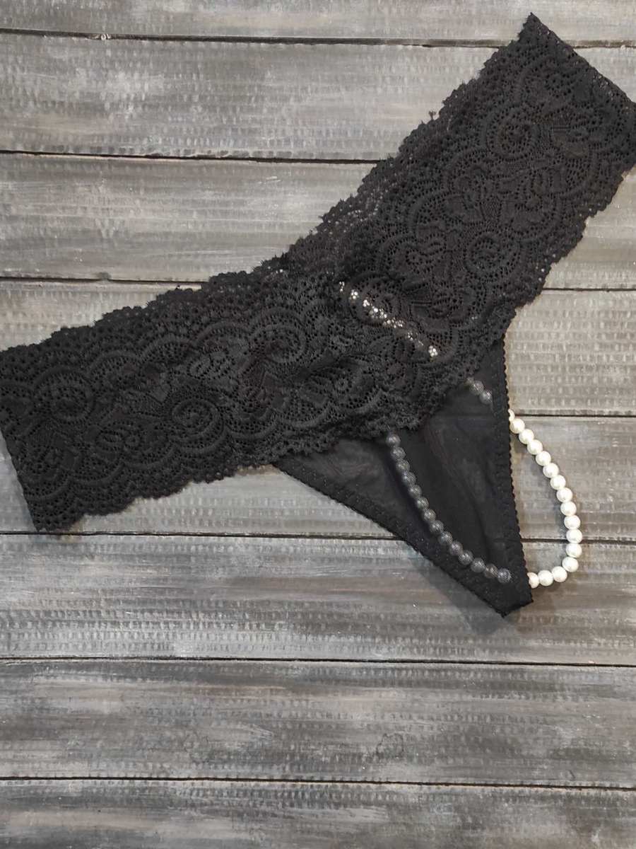 Secret pearls panties Lace bikini with pearl seductive lingerie