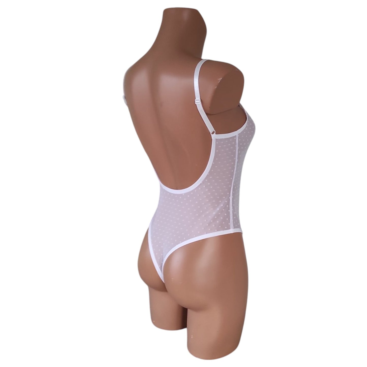 Mesh See through Crotchless Bodysuit - Women's Custom size Hot sheer Transparent lingerie