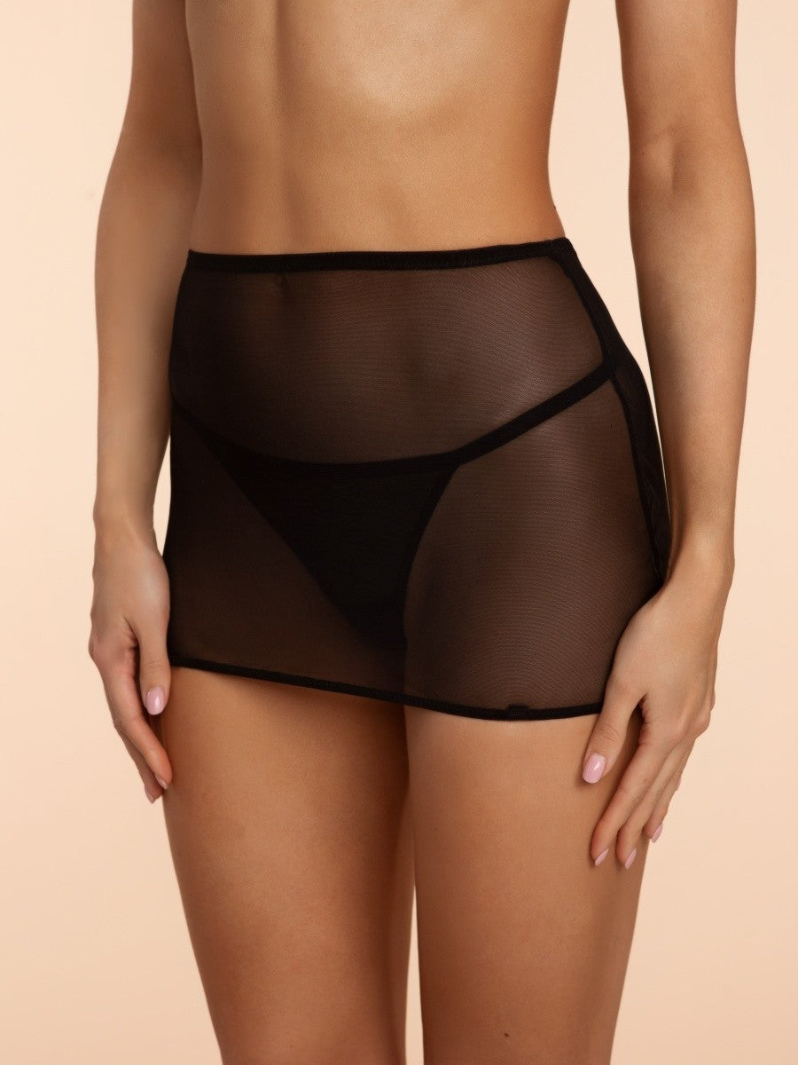 See through harness strappy skirt Transparent lingerie