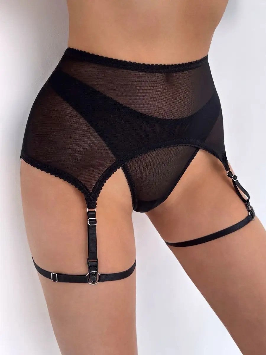 Criss Cross Graceful and lightweight High waist Garter skirt with straps