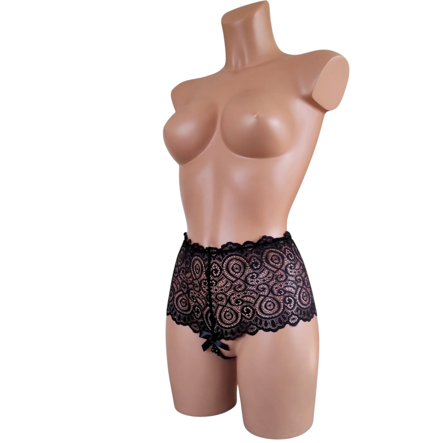 Women's Pearl G string Lace Lingerie - Wedding Open crotch panties