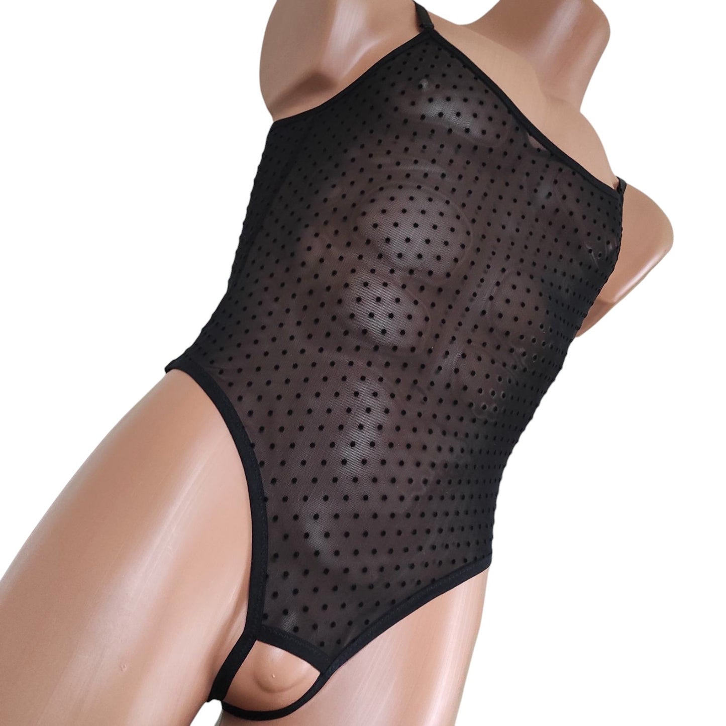 See though mesh bodysuit Seductive sheer Sissy lingerie Full acses