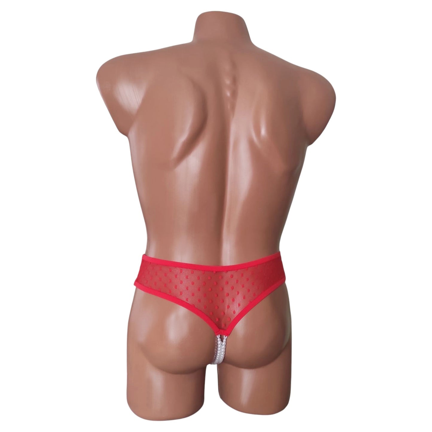 Pearl See through sissy thong Gay sheer underwear