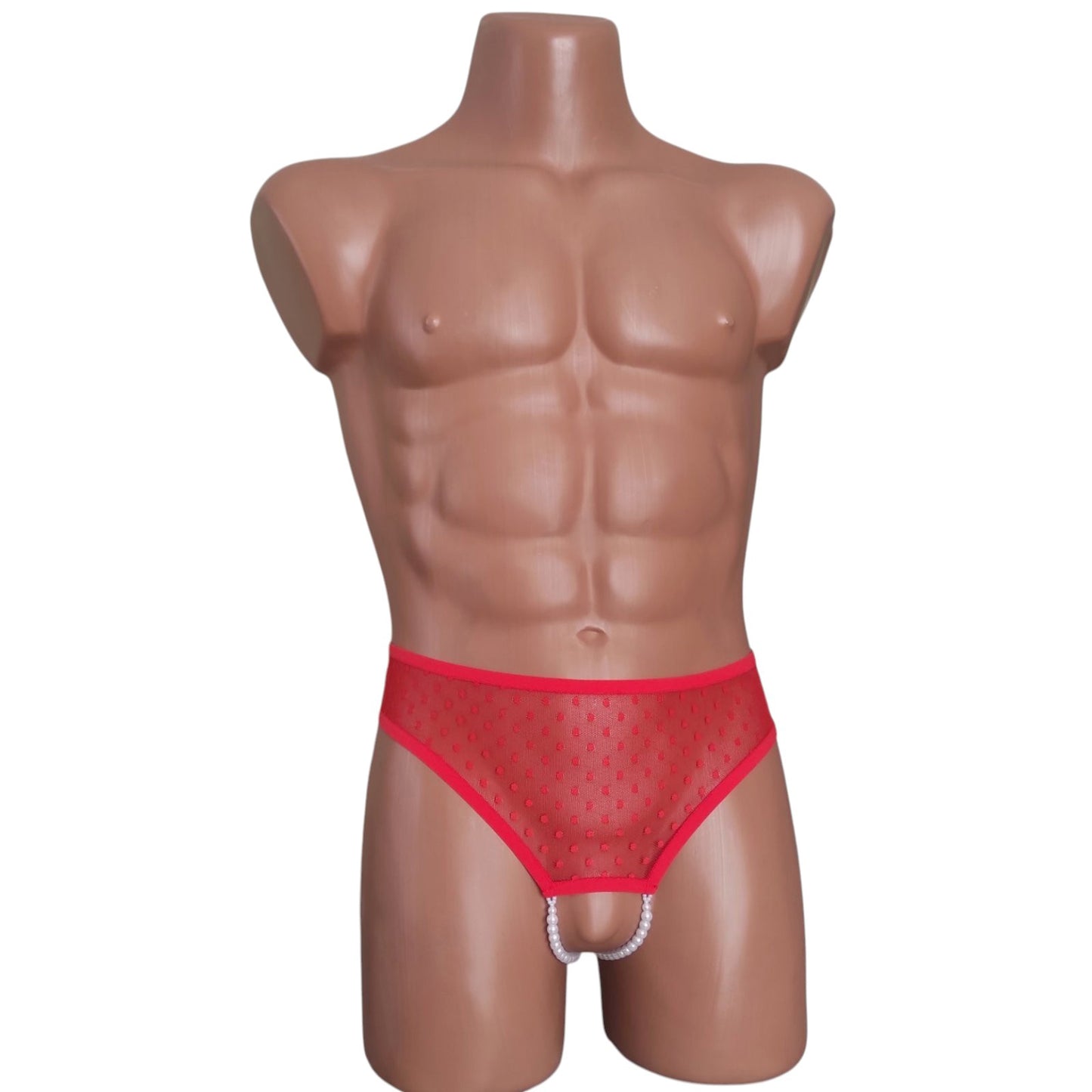 Pearl See through sissy thong Gay sheer underwear
