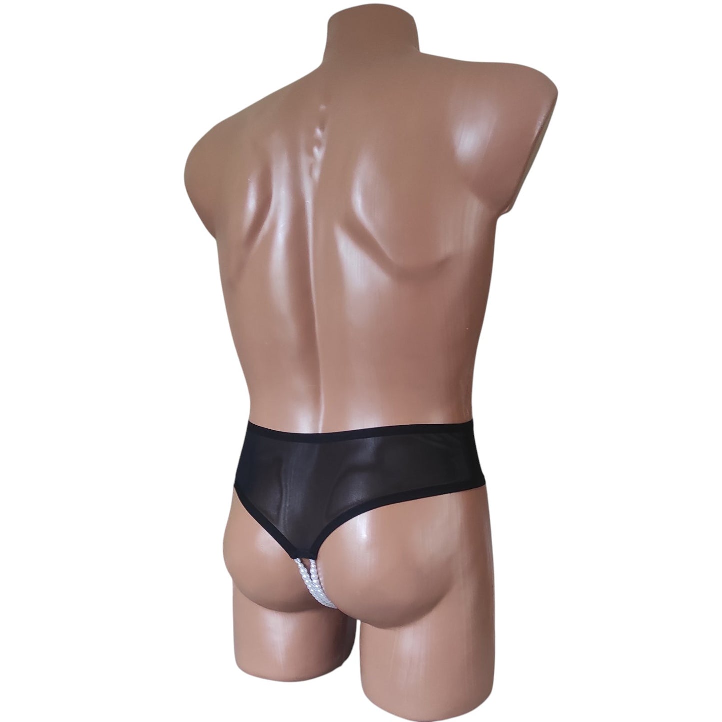 Pearl See through sissy thong Gay sheer underwear