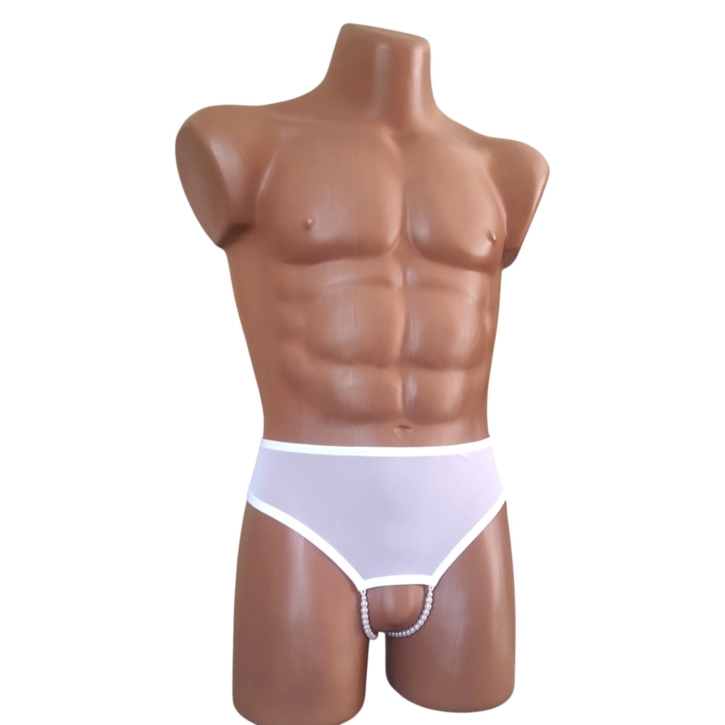 Pearl See through sissy thong Gay sheer underwear