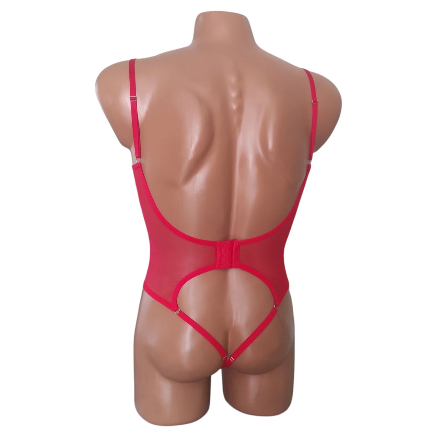 Men's Open back crotchless mesh bodysuit Seductive sheer see though sissy lingerie