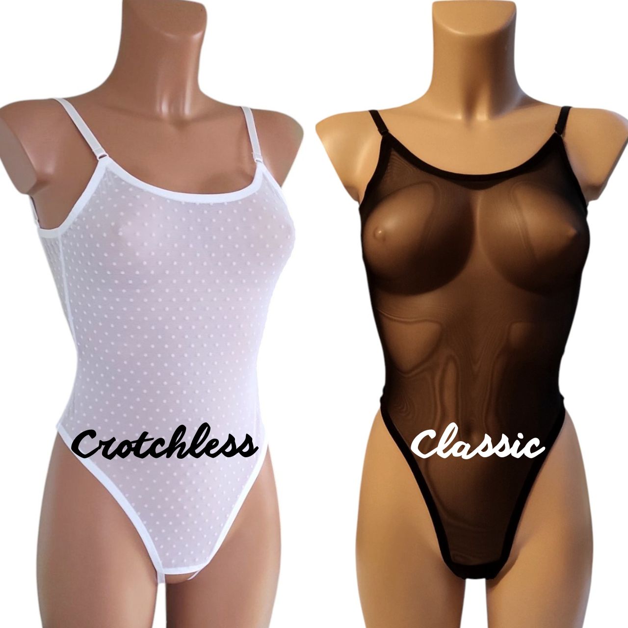 Stretch Lace seductive bodysuit Crotchless or classic